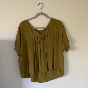 Madewell olive green blouse